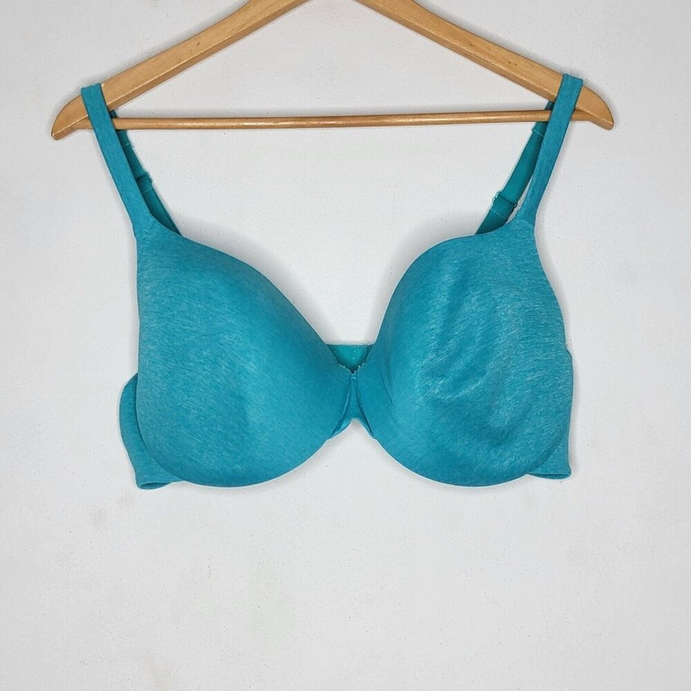 Cacique Size 40DD Heather Blue True‎ Embrace T-Shirt Bra